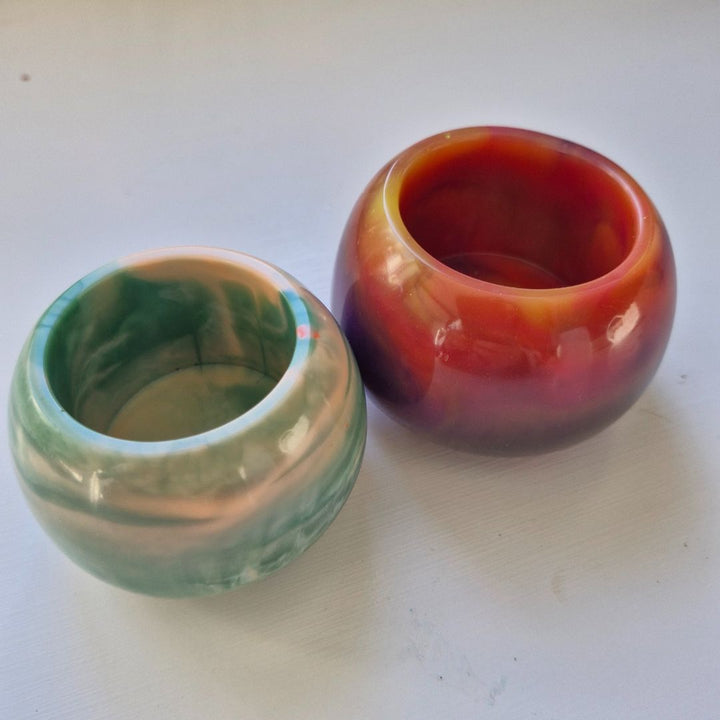 Two Pebble Pot Moulds