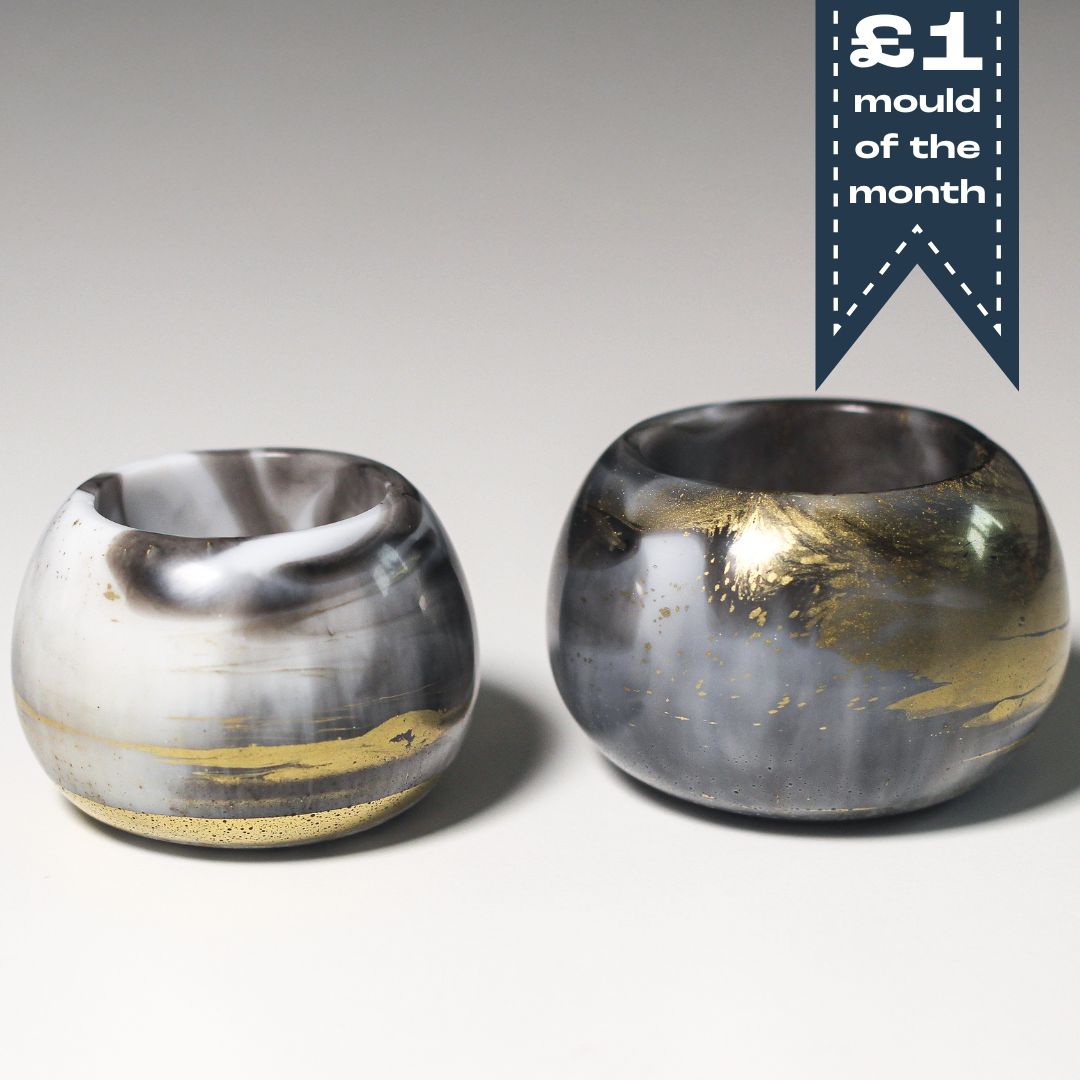 Two Pebble Pot Moulds